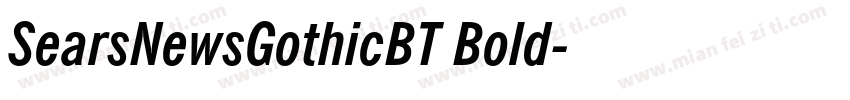 SearsNewsGothicBT Bold字体转换